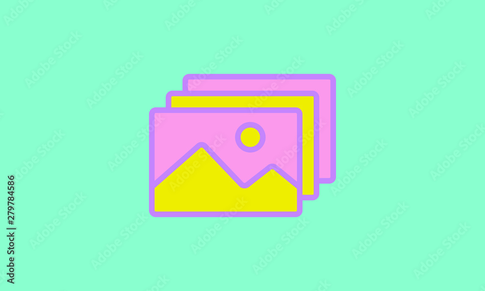 Web line icon. Gallery, design for website Web line icon. Gallery, design for website