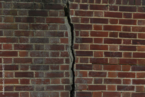 Wall bricks with a crack, background images.