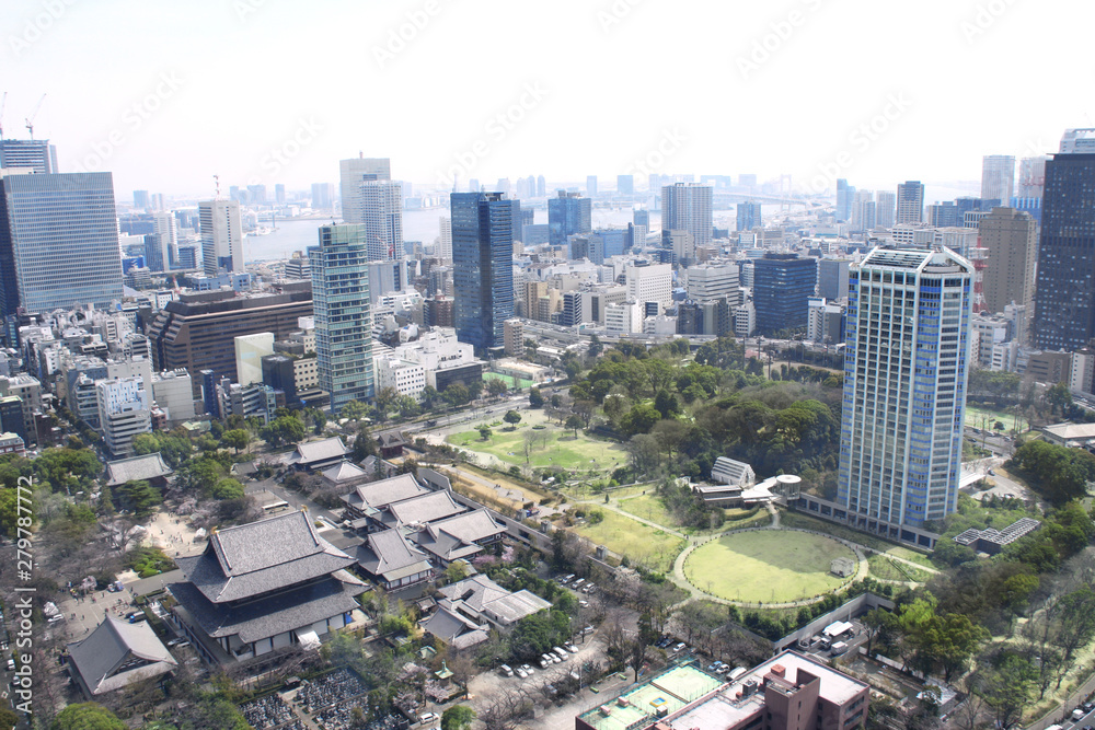 Aerial view on Tokyo, Japan