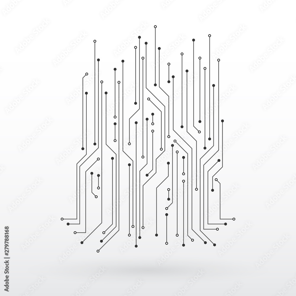 High-tech technology background texture. Circuit board minimal pattern. Science vector illustration. Abstract digital modern concept style.