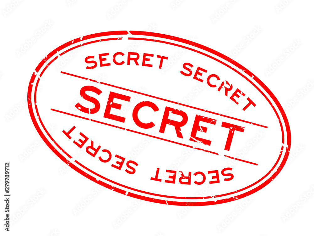 Grunge red secret word oval rubber seal stamp on white background Grunge red secret word oval rubber seal stamp on white background