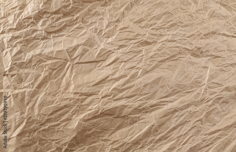 Crumpled brown grocery paper texture and background Crumpled brown grocery paper texture and background