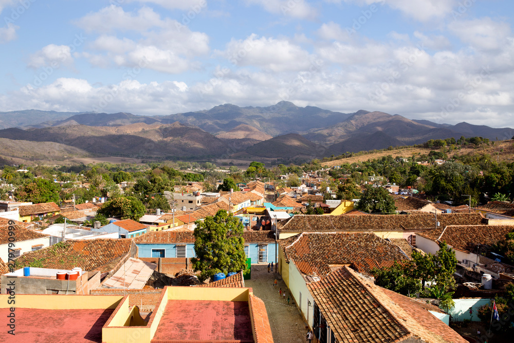 View from the bell tower of the church of the Convento de San Francisco de Asis in the city of Trinidad, Trinidad, Cuba
