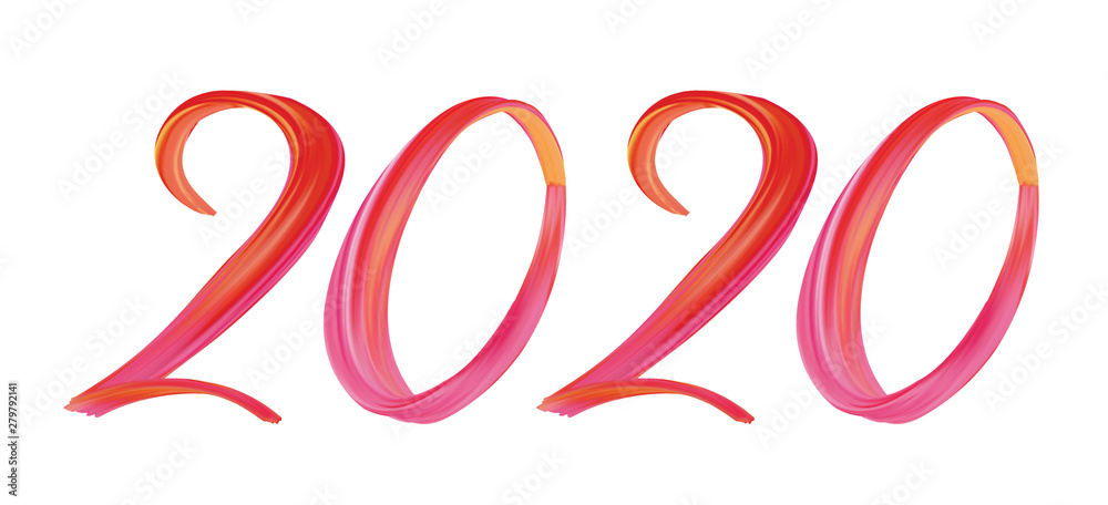 Happy New Year 2020 lettering Happy New Year 2020 lettering