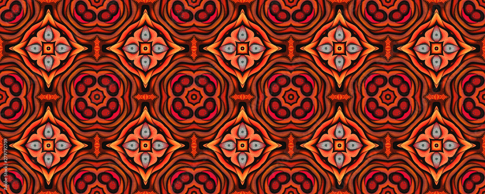 3d illustration kaleidoscope batik pattern 38