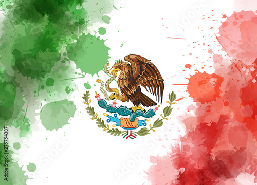 Grunge Mexico flag