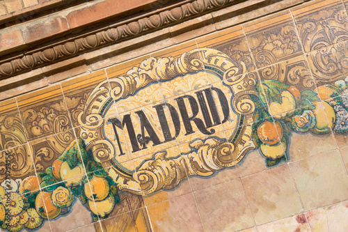 Madrid Sign; Plaza de Espana Square; Seville