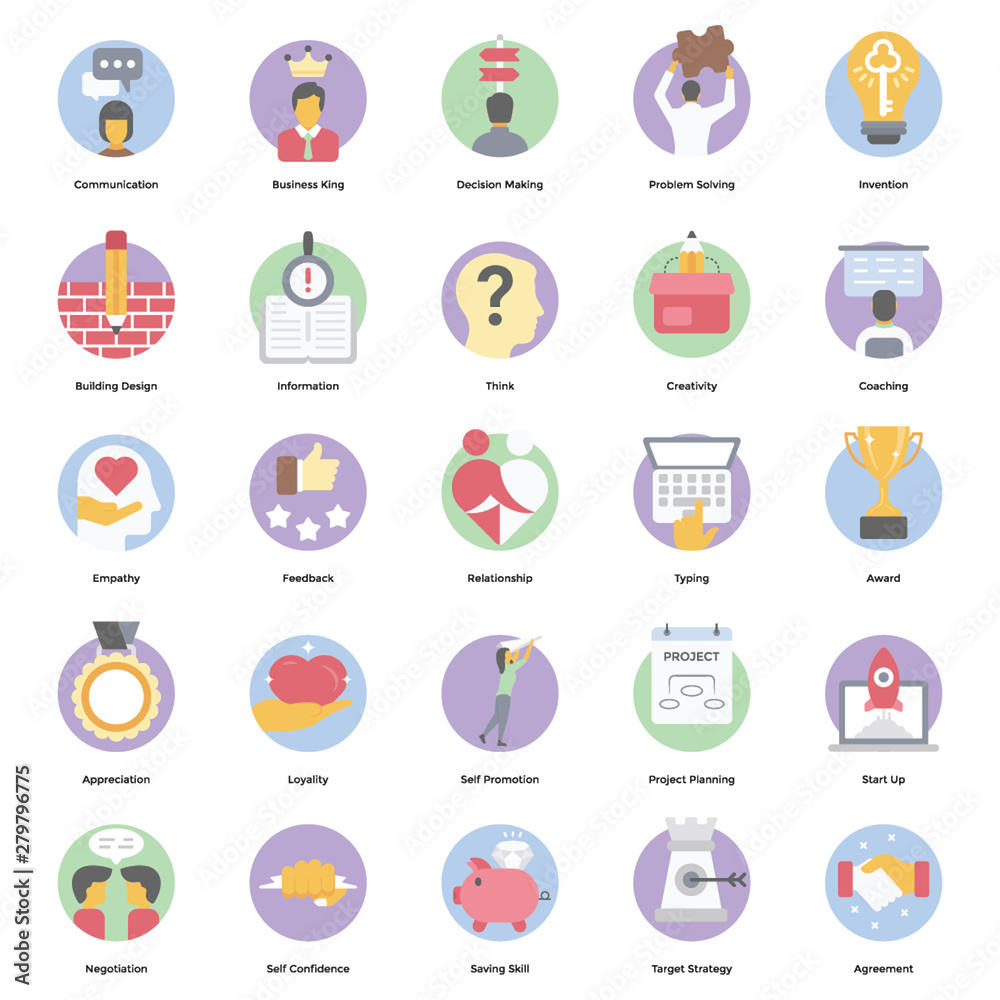 Soft Skills Flat Vectors Pack Soft Skills Flat Vectors Pack