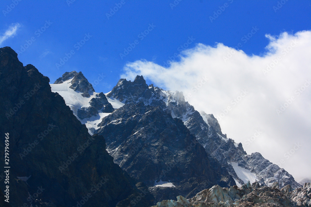 Caucasus. Tsey gorge. Mount Adayhoh.