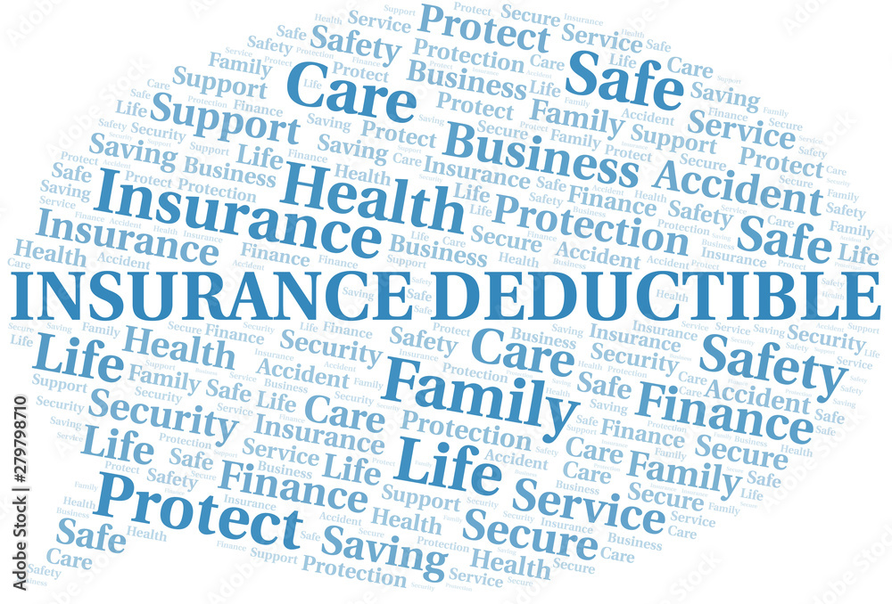 Insurance Deductible word cloud vector made with text only. Insurance Deductible word cloud vector made with text only.