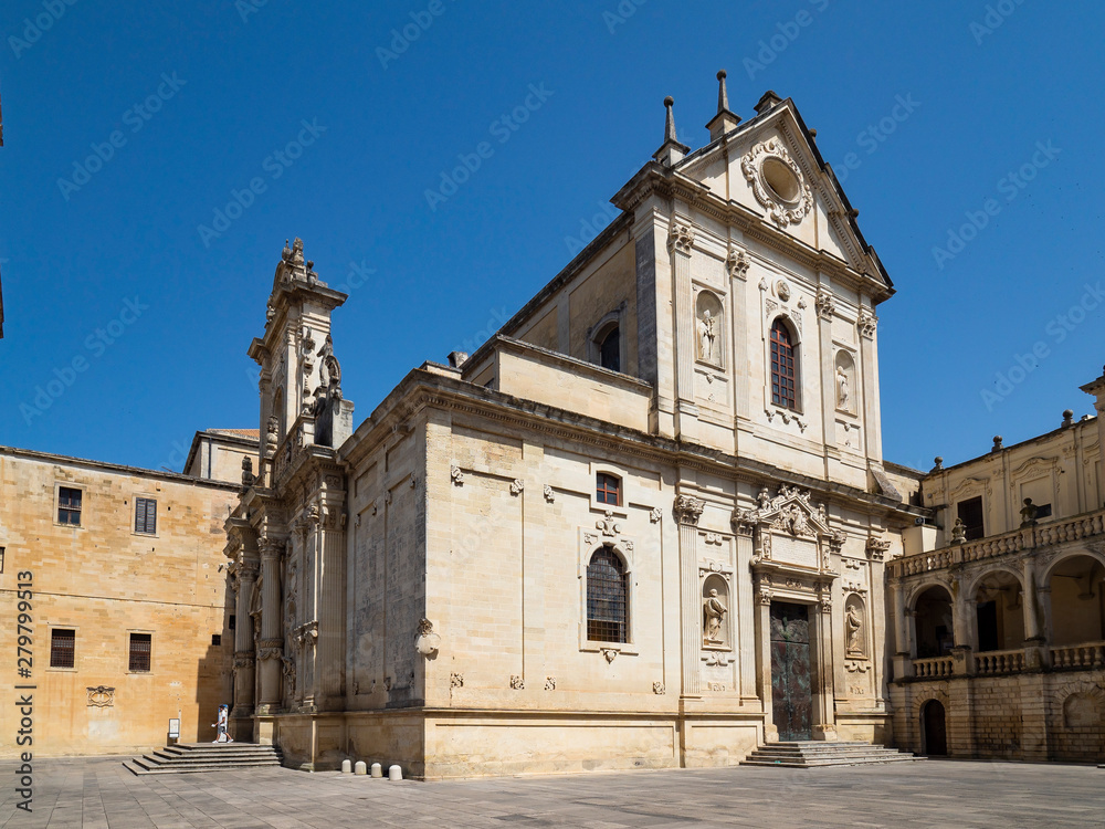 Lecce Cathedral, Piazza del Duomo, Campanile, Lecce, Apulia, Italy, June 2019