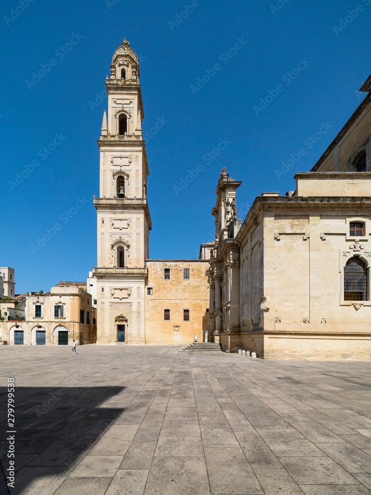 Lecce Cathedral, Piazza del Duomo, Campanile, Lecce, Apulia, Italy, June 2019