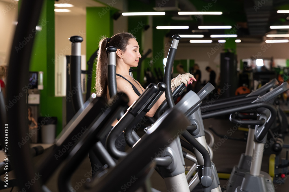Young woman workout in gym healthy lifestyle Young woman workout in gym healthy lifestyle
