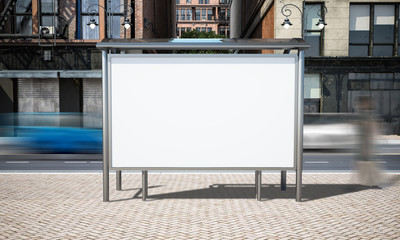 street advertising bus stop mockup
