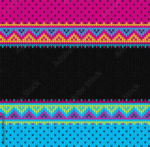 Ugly sweater Merry Christmas party ornament background seamless pattern