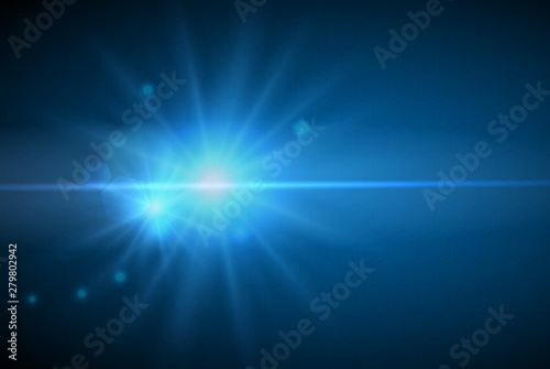 technology digital world of business information blue abstract background - Illustration