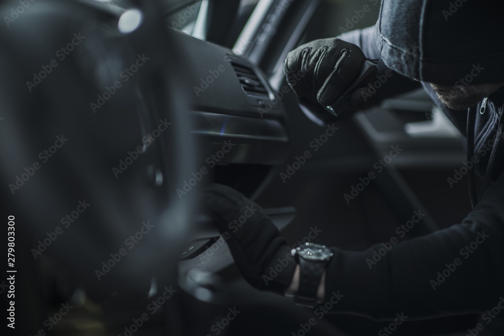 Car Break In by Thief Car Break In by Thief
