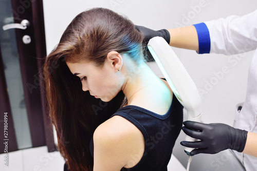 treatment of skin diseases using light therapy. Ultraviolet, psoriasis, eczema, dermatitis, a dermatologist