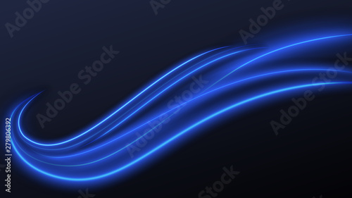 Glittering shine neon energy wave