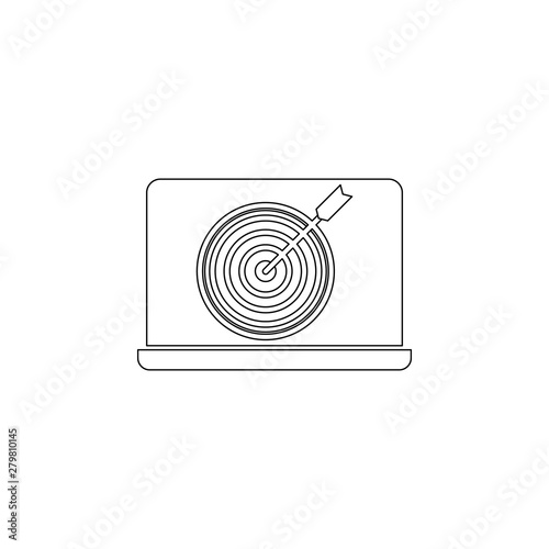 contextual advertising icon. Element of business, digital marketing for mobile concept and web apps icon. Outline, thin line icon for website design and development, app