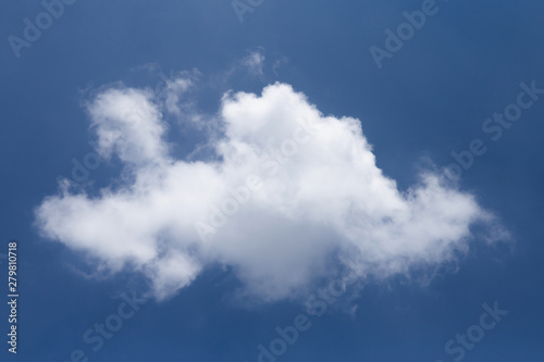 beautiful white cloud shape in the clear blue sky  nature and background concept.