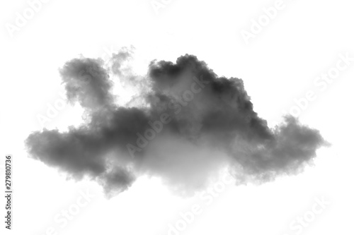 beautiful white cloud shape isolated on white background, nature and background concept.