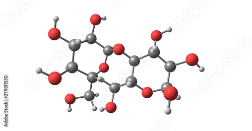 Принти на полотні Starch molecular structure isolated on white