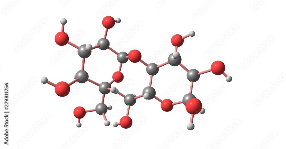 Starch molecular structure isolated on white Starch molecular structure isolated on white