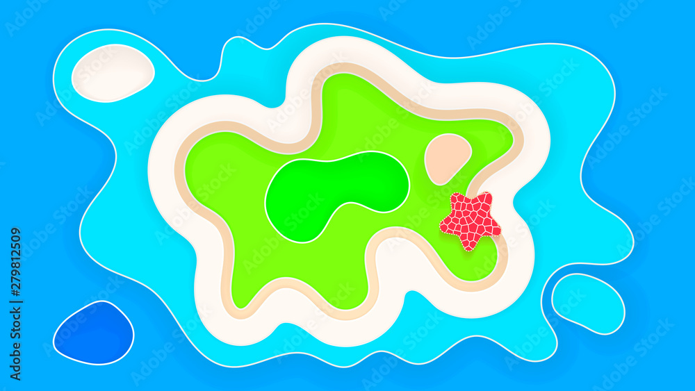 Abstract Beach Background Paper Style Summer Holiday Vector Abstract Beach Background Paper Style Summer Holiday Vector
