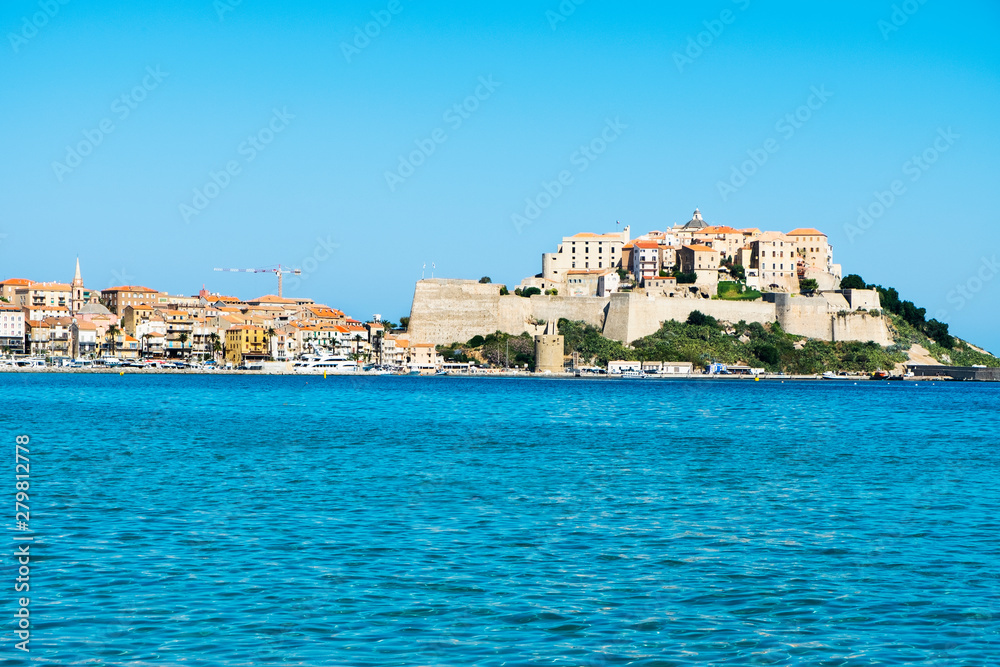 a view of Calvi, in Corsica, France