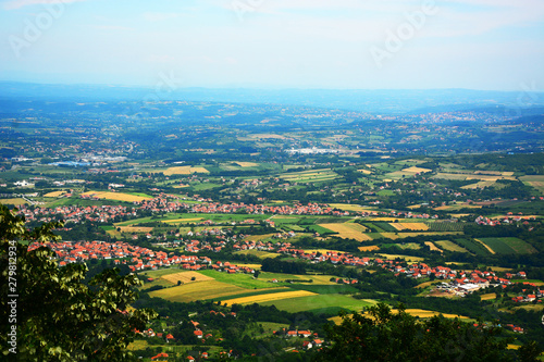 aerial view of the village in france