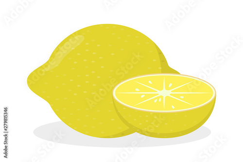 Yellow lemon fruit