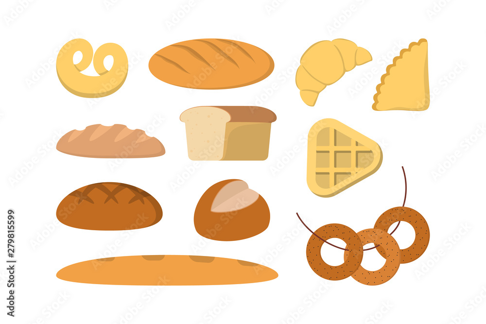 Bread symbol. Fresh bakery for breakfast. Healthy Bread symbol. Fresh bakery for breakfast. Healthy