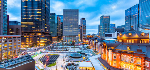  Cityscape of the modern Tokyo city at the old Tokyo station Japan photo