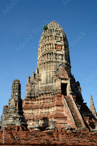 histrosiche Tempel und Buddha Statuen in Ayutthaya  Thailand