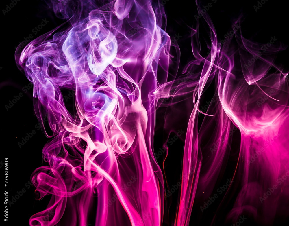 Colored smoke on black background Colored smoke on black background