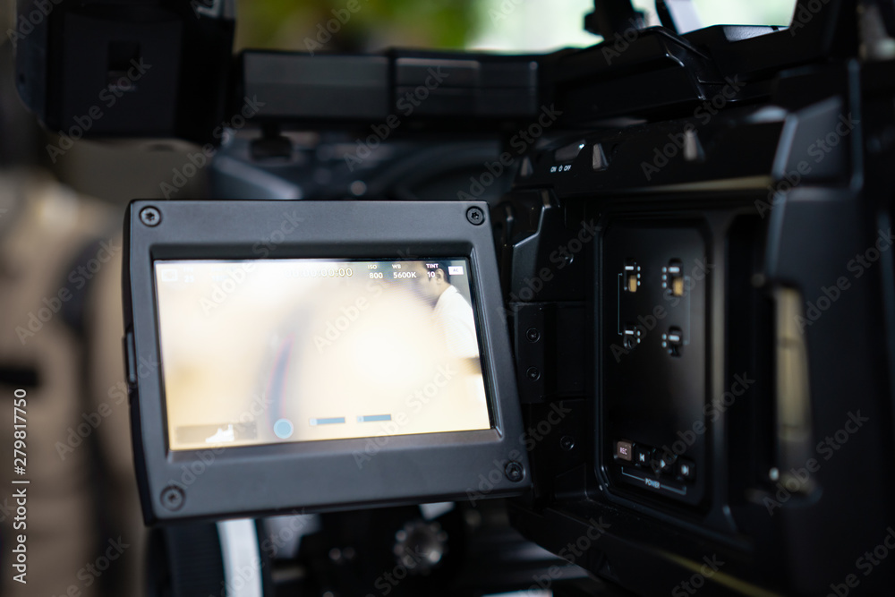 Close up part of detail video camera, behind the scenes - Image Close up part of detail video camera, behind the scenes - Image