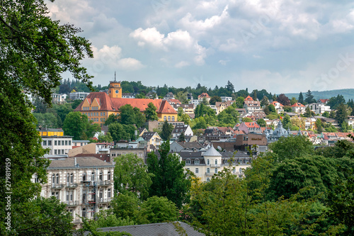 Panoramic view of Baden Baden, Germany on a sunny day