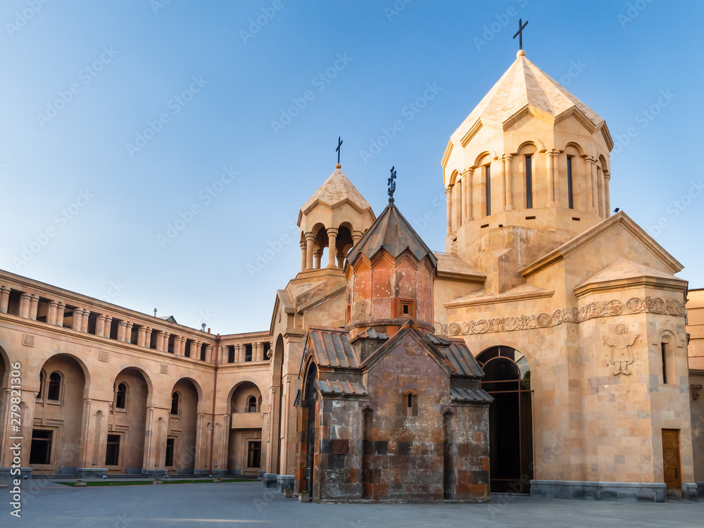 Two churches in the center of Yerevan, Armenia - Katoghike and Saint Anna. According to the scripts carved on one of the walls of Katoghike Church, the surviving structure dates back to 1264.