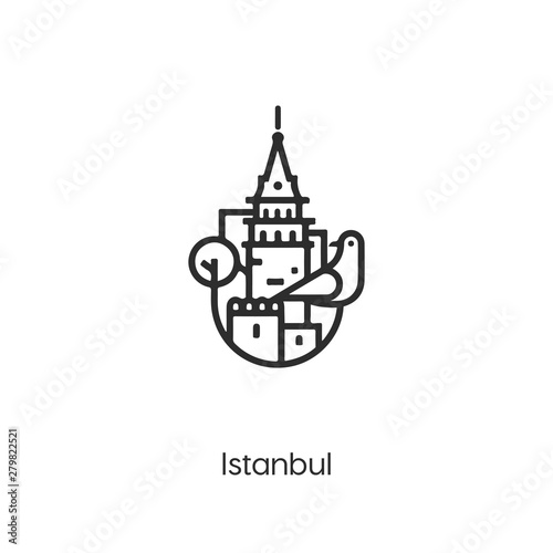 istanbul vector icon design. Istanbul city symbol. ion vector design. photo