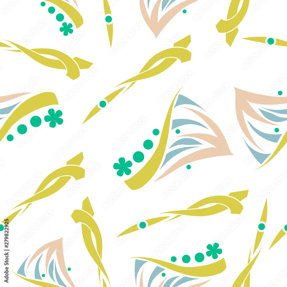 Fototapeta premium Seamless pattern. Vintage decorative elements.