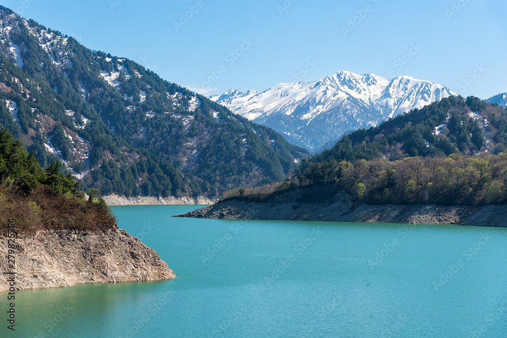 Kurobe lake at Tateyama Kurobe Alpine Route.