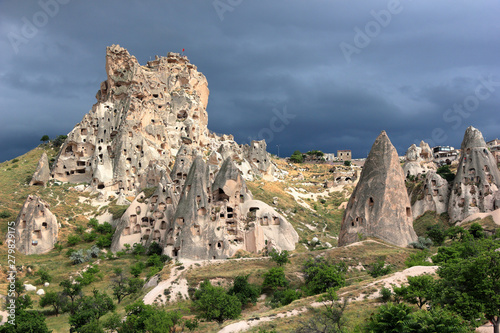Uchisar Castle-Mountain, Cappadocia, Central Anatolia, Turkey.