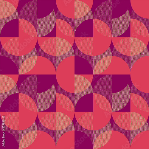 Vintage vibes textured geometric seamless pattern