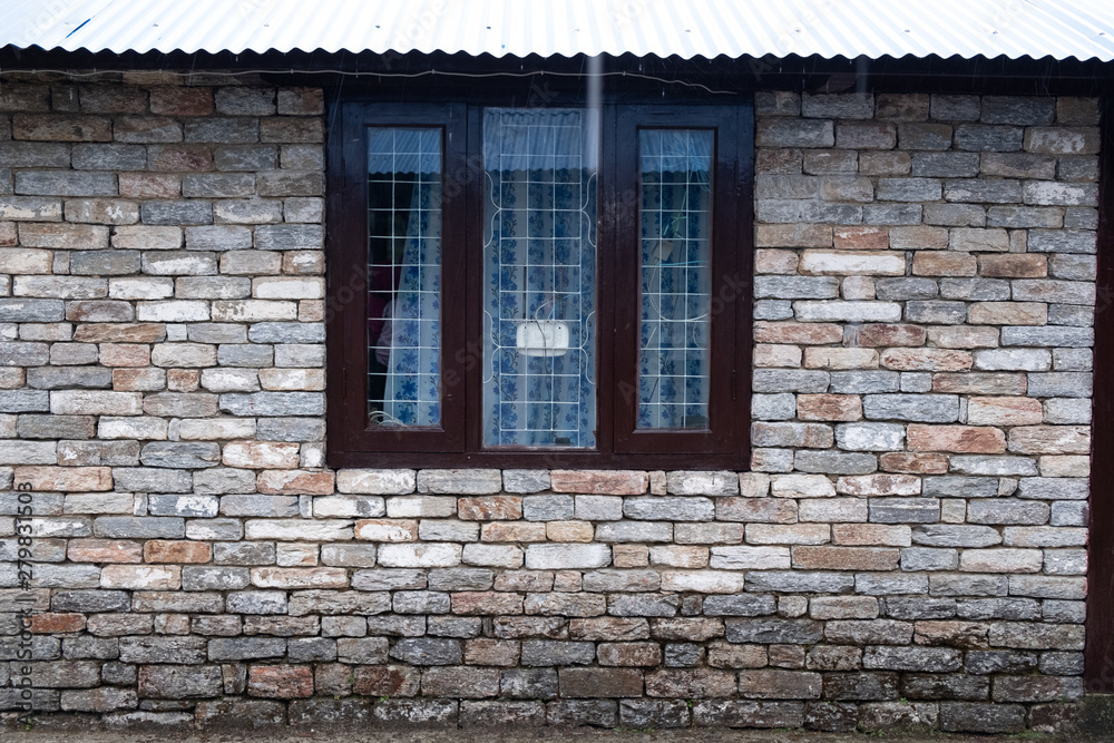 Houses in mountain village and field, Annaourna region, Nepal. Outdoor, alternative. Houses in mountain village and field, Annaourna region, Nepal. Outdoor, alternative.