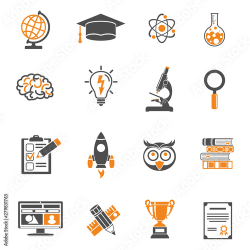 Education Icon Sticker Set