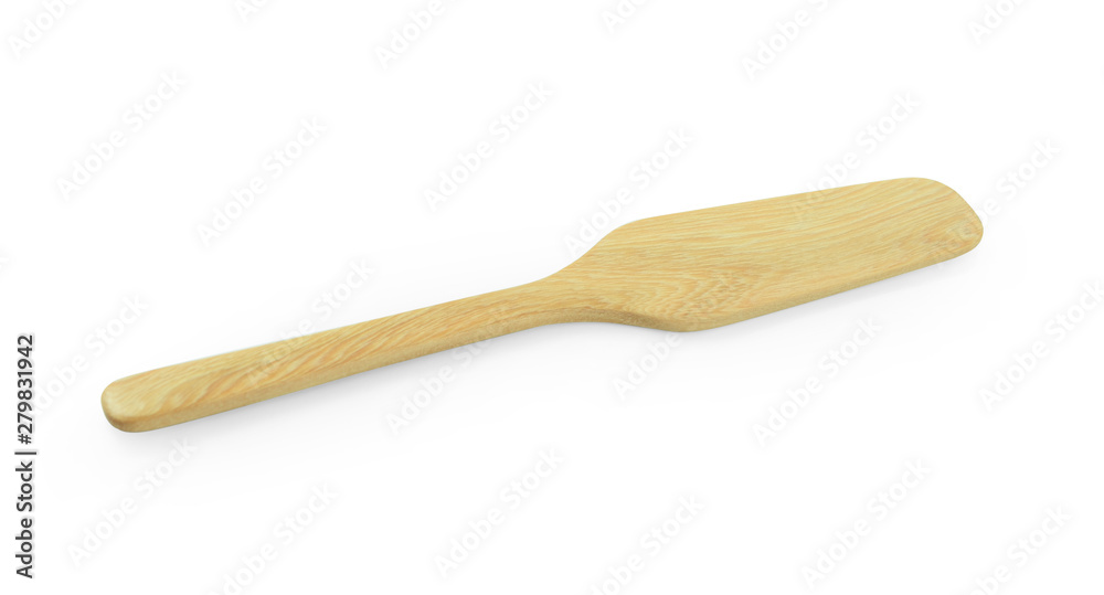 Empty Wood spoon on white background Empty Wood spoon on white background