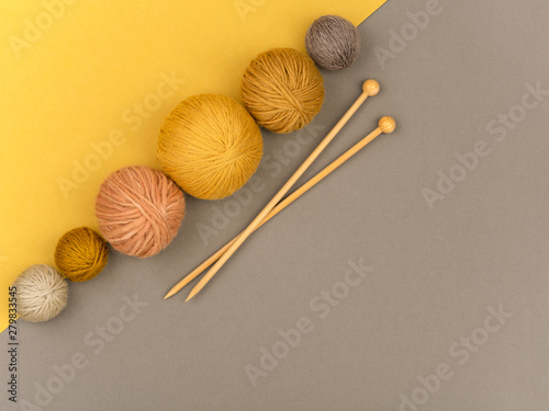 Craft knitting background.