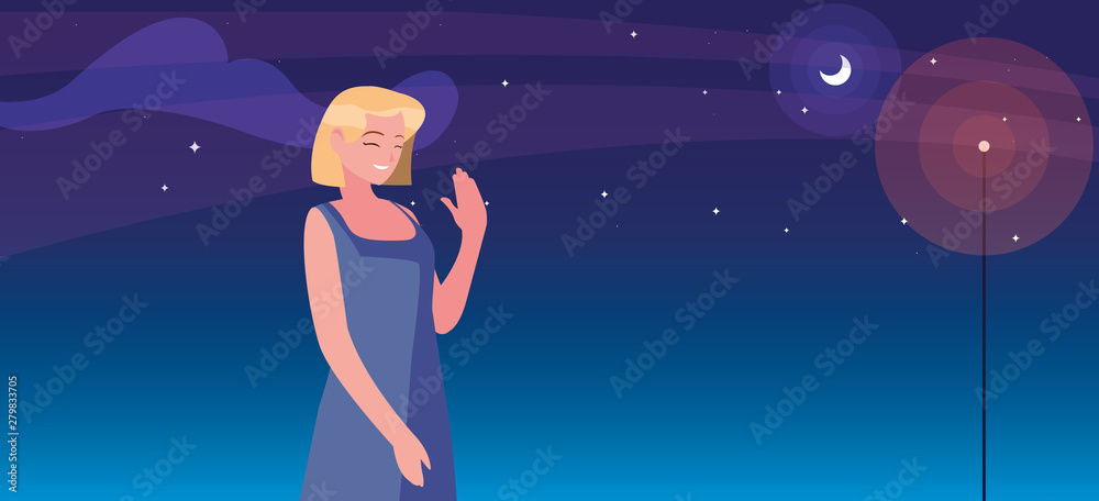 woman portrait character at night woman portrait character at night