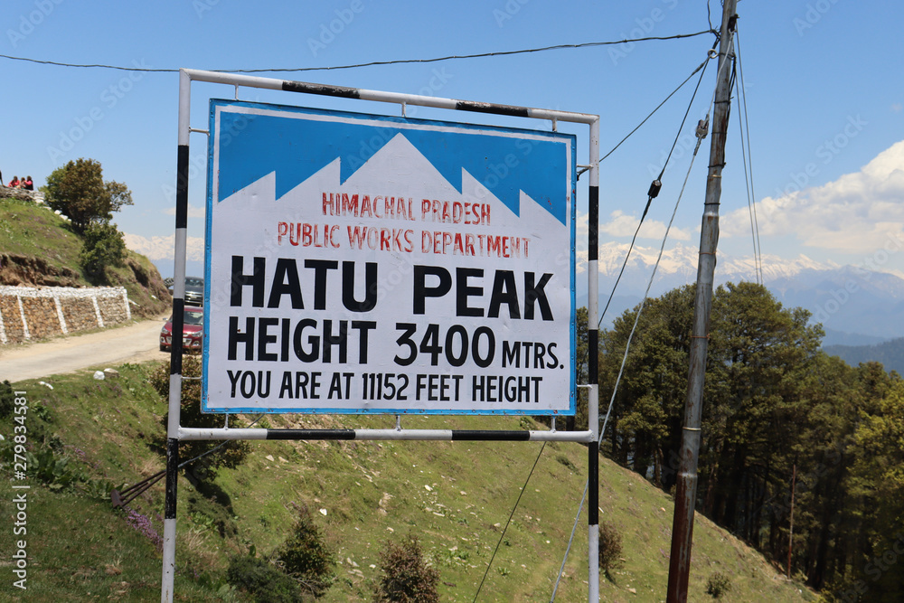 Fototapeta premium Hatu Peak Sign